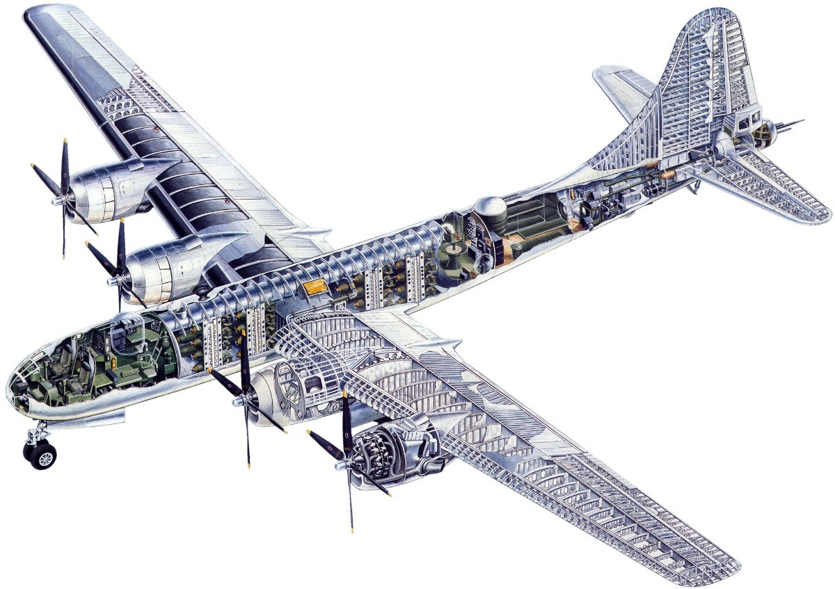 Maquete de Papel Boeing B29 A1 Fortaleza Voadora