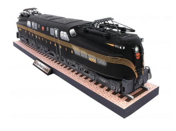 Maquete de papel papercraft da locomotiva elétrica GG1-type