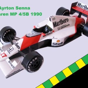 maquete de papel do carro de F1 McLaren MP4/5B