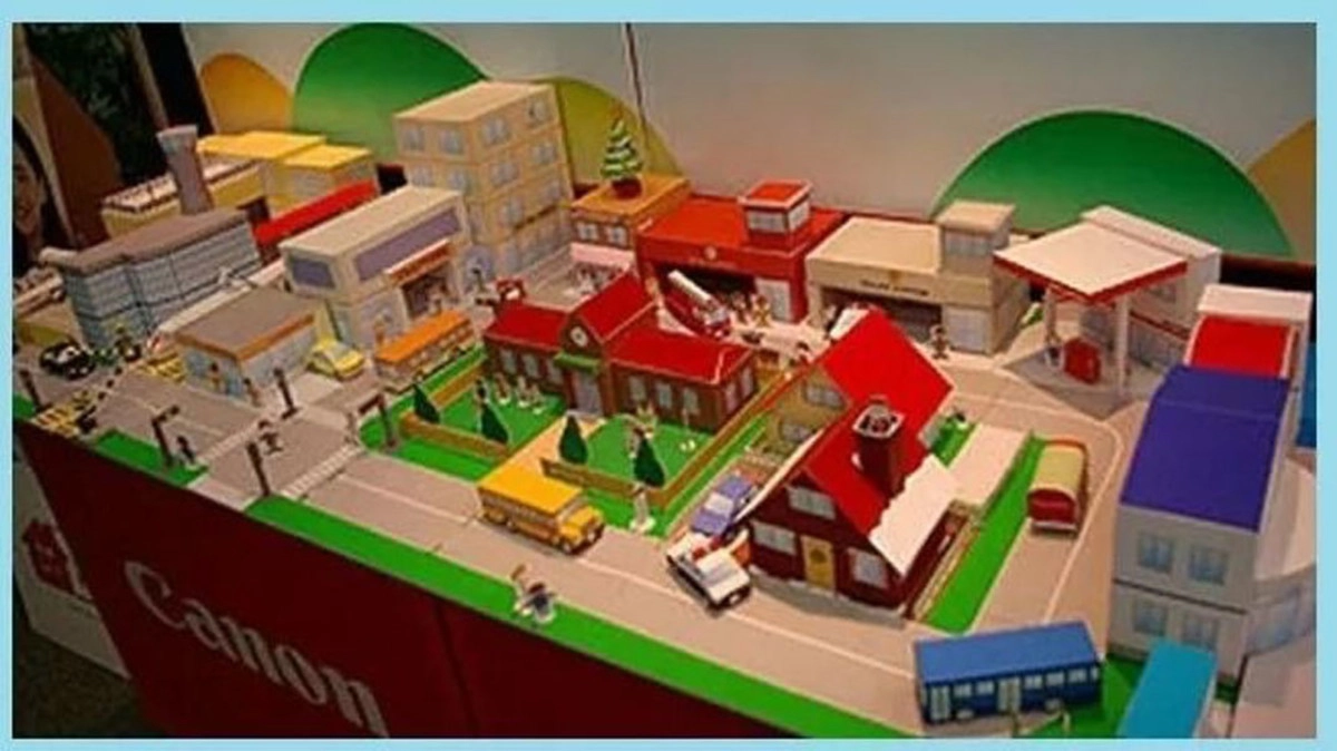 Papercraft / maquete de papel de uma cidade