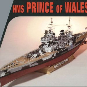 maquete de papel do do navio couraçado Prince os Wales