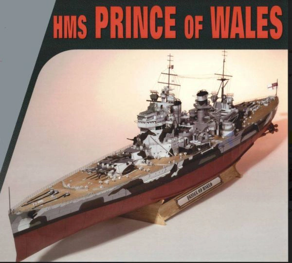 maquete de papel do do navio couraçado Prince os Wales