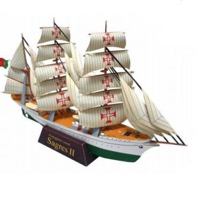 Maquete de papel papercraft do navio veleiro Sagres II