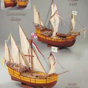 Maquete de papel nau Santa Maria e a caravela Niña de Colombo