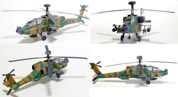 Papercraft / maquete de papel do helicóptero Apache AH64D