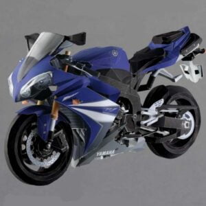 Papercraft / maquete de papel da moto Yamaha YZF R1 azul