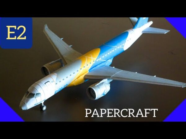 Papercraft / maquete de papel do avião Embraer E190-E2