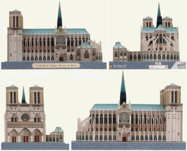 Papercraft / maquete de papel 3D da Catedral de Notre Dame