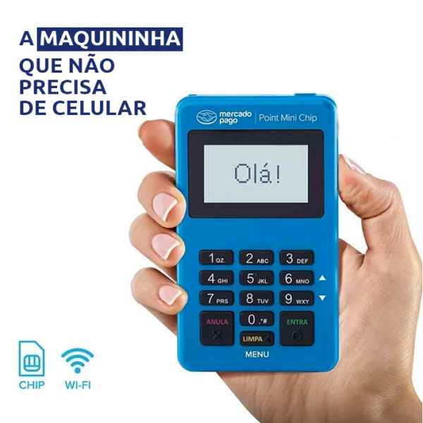 Maquininha de Cartão Point Mini Chip Mercado Pago