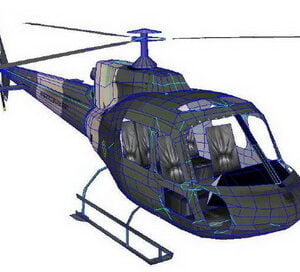 Papercraft / maquete de papel 3D do helicóptero Esquilo - Eurocopter AS350