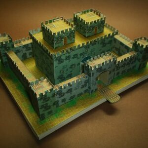 Papercraft / maquete de papel de um castelo medieval