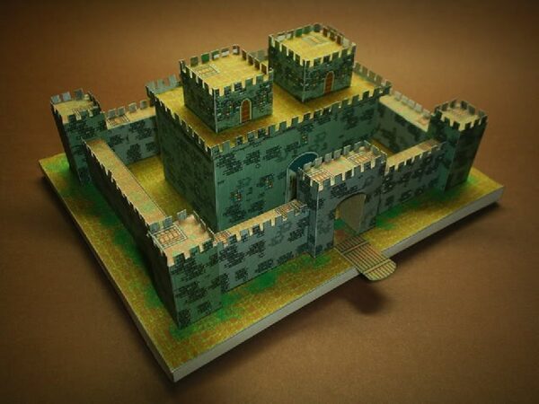 Papercraft / maquete de papel de um castelo medieval