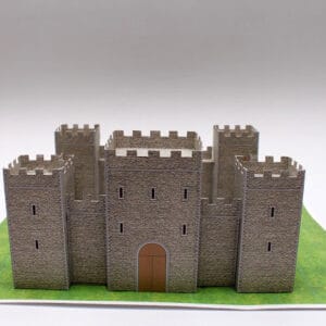 Papercraft / maquete de papel de um castelo medieval