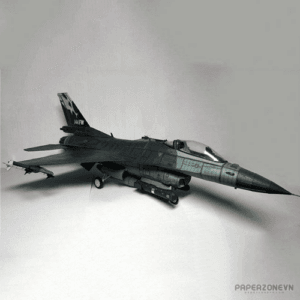 Papercraft / maquete de papel 3D do avião F-16C Night Falcon