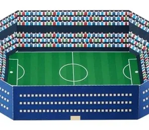 Papercraft / maquete de papel de estádio de futebol